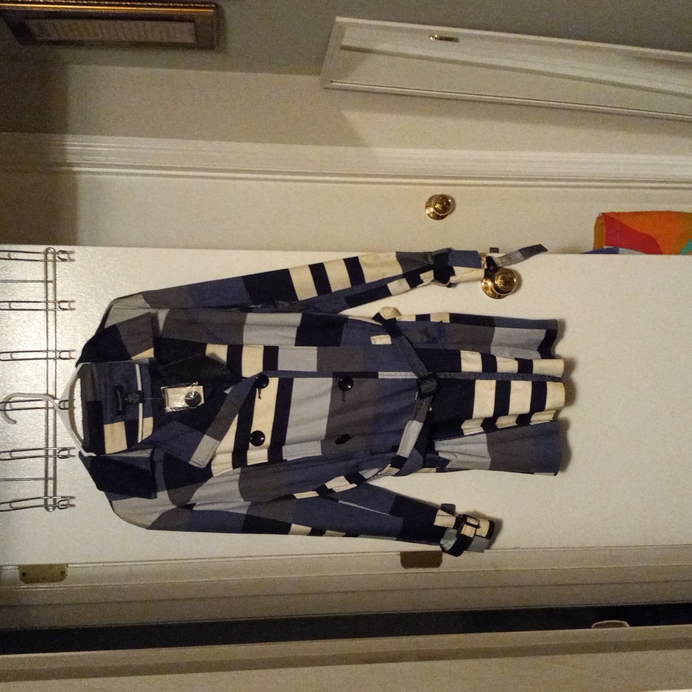 Womans Multi Color Block Coat 1x